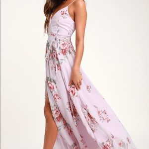 Lulus floral print wrap maxi dress